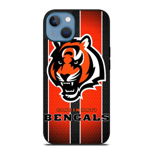 CINCINNATI BENGALS METAL SYMBOL iPhone 13 Case Cover CINCINNATI BENGALS METAL SYMBOL iPhone 13 Case Cover