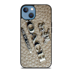 COACH NEW YORK LOGO ON LEATHER iPhone 13 Case Cover