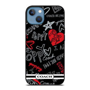COACH NEW YORK POPPY BLACK iPhone 13 Case Cover