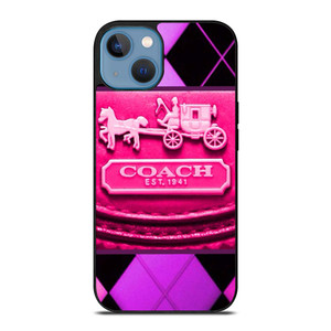 COACH NEW YORK PURPLE PINK LOGO iPhone 13 Case Cover COACH NEW YORK PURPLE PINK LOGO iPhone 13 Case Cover
