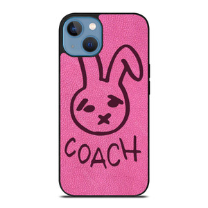 COACH NEW YORK RABBIT LEATHER PINK iPhone 13 Case Cover