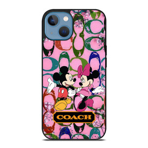 COACH PINK MICKEY MINNIE iPhone 13 Case Cover COACH PINK MICKEY MINNIE iPhone 13 Case Cover