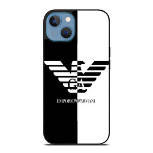 EMPORIO ARMANI WHITE BLACK iPhone 13 Case Cover