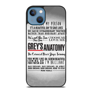 GREY'S ANATOMY QUOTES iPhone 13 Case Cover