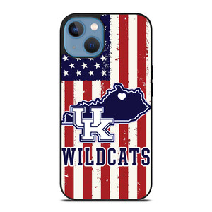 KENTUCKY WILDCATS AMERICAN FLAG iPhone 13 Case Cover KENTUCKY WILDCATS AMERICAN FLAG iPhone 13 Case Cover