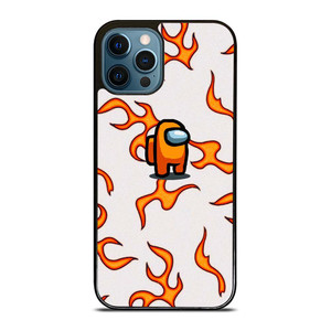 AMONG US ORANGE FLAMES iPhone 12 Pro Max Case Cover AMONG US ORANGE FLAMES iPhone 12 Pro Max Case Cover