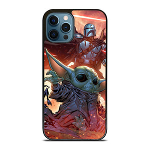 BABY YODA AND THE MANDALORIAN STAR WARS iPhone 12 Pro Max Case Cover
