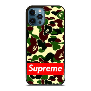 CAMO BAPE SUPREME iPhone 12 Pro Max Case Cover