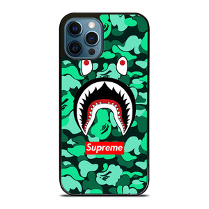 CAMO BATHING APE SUPREME GREEN iPhone 12 Pro Max Case Cover