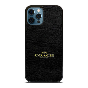 COACH LOGO TEXTURE BLACK iPhone 12 Pro Max Case Cover