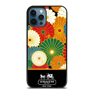 COACH NEW YORK COLORFUL FLORAL LOGO iPhone 12 Pro Max Case Cover