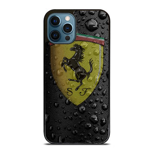 FERRARI DROP WATER BLACK iPhone 12 Pro Max Case Cover