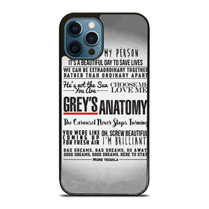 GREY'S ANATOMY QUOTES iPhone 12 Pro Max Case Cover