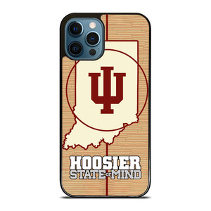 HOOSIER STATE OF MIND INDIANA WOODEN LOGO iPhone 12 Pro Max Case Cover