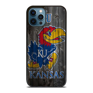KANSAS JAYHAWKS WOODEN LOGO iPhone 12 Pro Max Case Cover