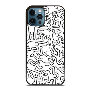 KEITH HARING BLACK WHITE iPhone 12 Pro Max Case Cover