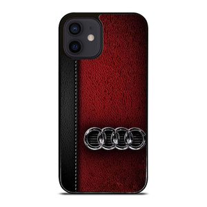 AUDI CAR RED LEATHER iPhone 12 Mini Case Cover