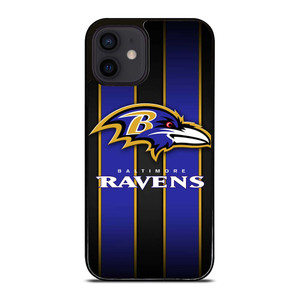 BALTIMORE RAVENS NFL STRIPE LOGO iPhone 12 Mini Case Cover BALTIMORE RAVENS NFL STRIPE LOGO iPhone 12 Mini Case Cover