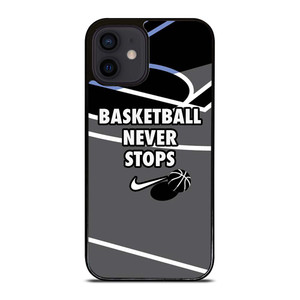 BASKETBALL NEVER STOPS NIKE LOGO iPhone 12 Mini Case Cover BASKETBALL NEVER STOPS NIKE LOGO iPhone 12 Mini Case Cover