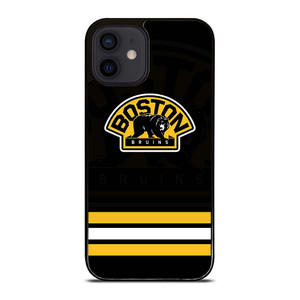 BOSTON BRUINS LOGO STRIPED iPhone 12 Mini Case Cover BOSTON BRUINS LOGO STRIPED iPhone 12 Mini Case Cover