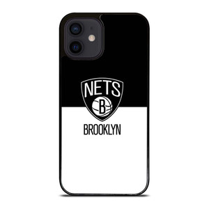 BROOKLYN NETS NBA BLACK WHITE iPhone 12 Mini Case Cover