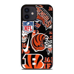 CINCINNATI BENGALS NFL STICKER BOMB iPhone 12 Mini Case Cover