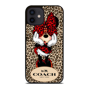 COACH MINNIE MOUSE LEOPARD iPhone 12 Mini Case Cover