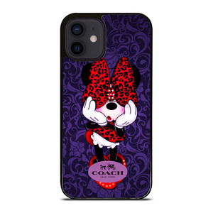 COACH MINNIE MOUSE PURPLE iPhone 12 Mini Case Cover COACH MINNIE MOUSE PURPLE iPhone 12 Mini Case Cover