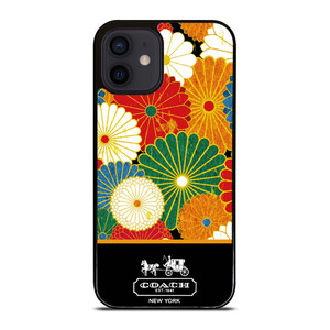 COACH NEW YORK COLORFUL FLORAL LOGO iPhone 12 Mini Case Cover