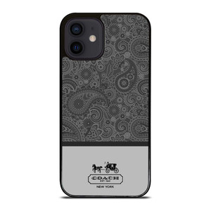 COACH NEW YORK GREY BATIK iPhone 12 Mini Case Cover COACH NEW YORK GREY BATIK iPhone 12 Mini Case Cover