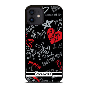 COACH NEW YORK POPPY BLACK iPhone 12 Mini Case Cover