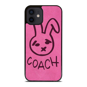 COACH NEW YORK RABBIT LEATHER PINK iPhone 12 Mini Case Cover