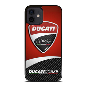 DUCATI CORSE LOGO CARBON iPhone 12 Mini Case Cover DUCATI CORSE LOGO CARBON iPhone 12 Mini Case Cover