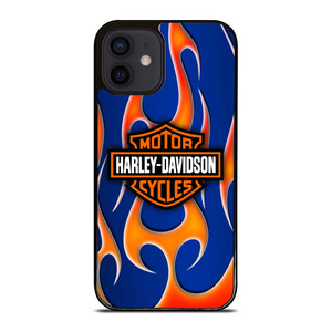 HARLEY DAVIDSON BLUE FLAME LOGO iPhone 12 Mini Case Cover