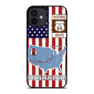 HISTORICAL ROUTE 66 USA FLAG iPhone 12 Mini Case Cover