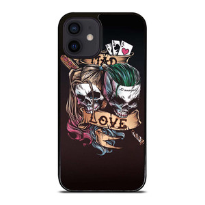 JOKER AND HARLEY QUINN SKULL iPhone 12 Mini Case Cover
