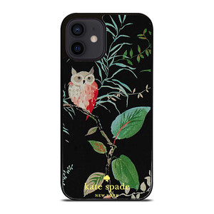 KATE SPADE OWLISH BLACK iPhone 12 Mini Case Cover KATE SPADE OWLISH BLACK iPhone 12 Mini Case Cover