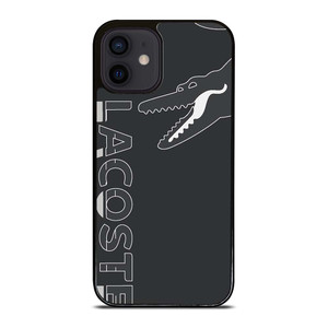 LACOSTE CROCODILE ALL BLACK iPhone 12 Mini Case Cover