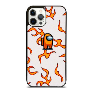 AMONG US ORANGE FLAMES iPhone 12 Pro Case Cover