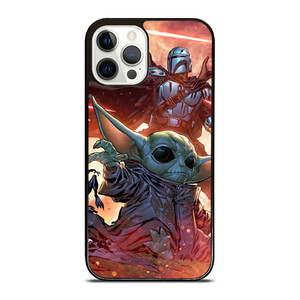 BABY YODA AND THE MANDALORIAN STAR WARS iPhone 12 Pro Case Cover