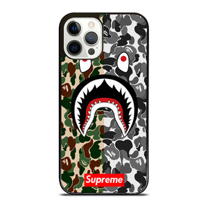 BAPE SHARK SUPREME CAMO 2 iPhone 12 Pro Case Cover