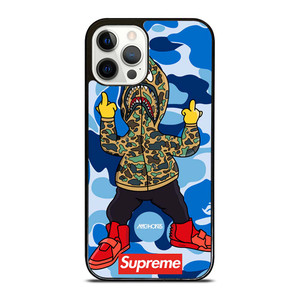 BATHING APE SUPREME SHARK CAMO iPhone 12 Pro Case Cover