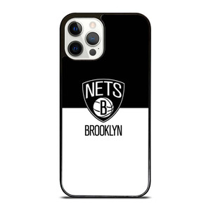 BROOKLYN NETS NBA BLACK WHITE iPhone 12 Pro Case Cover