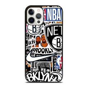 BROOKLYN NETS NBA STICKER BOMB iPhone 12 Pro Case Cover