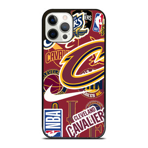 CLEVELAND CAVALIERS NBA STICKER BOMB iPhone 12 Pro Case Cover