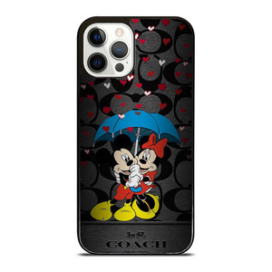 COACH NEW YORK MICKEY MINNIE MOUSE UMBRELLA iPhone 12 Pro Case Cover