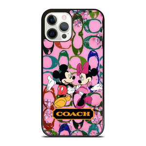 COACH PINK FLOWER MICKEY MINNIE iPhone 12 Pro Case Cover