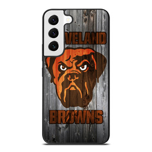 CLEVELAND BROWNS NFL FOOTBALL WOODEN LOGO Samsung Galaxy S22 Case Cover