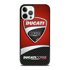 DUCATI CORSE LOGO CARBON iPhone 12 Pro Case Cover