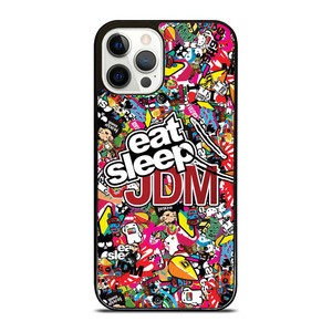EAT SLEEP JDM STICKERS iPhone 12 Pro Case Cover